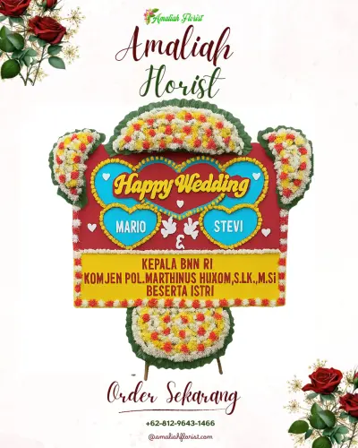 Karangan Papan Bunga Pernikahan di Kedungbungkus